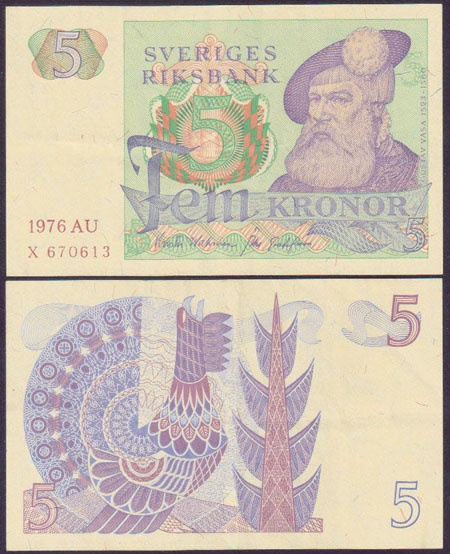 1976 Sweden 5 Kronor L002086